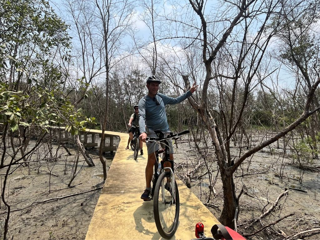 Full-day City to Shore bike tour from Bangkok skyline to tranquil coastal shores