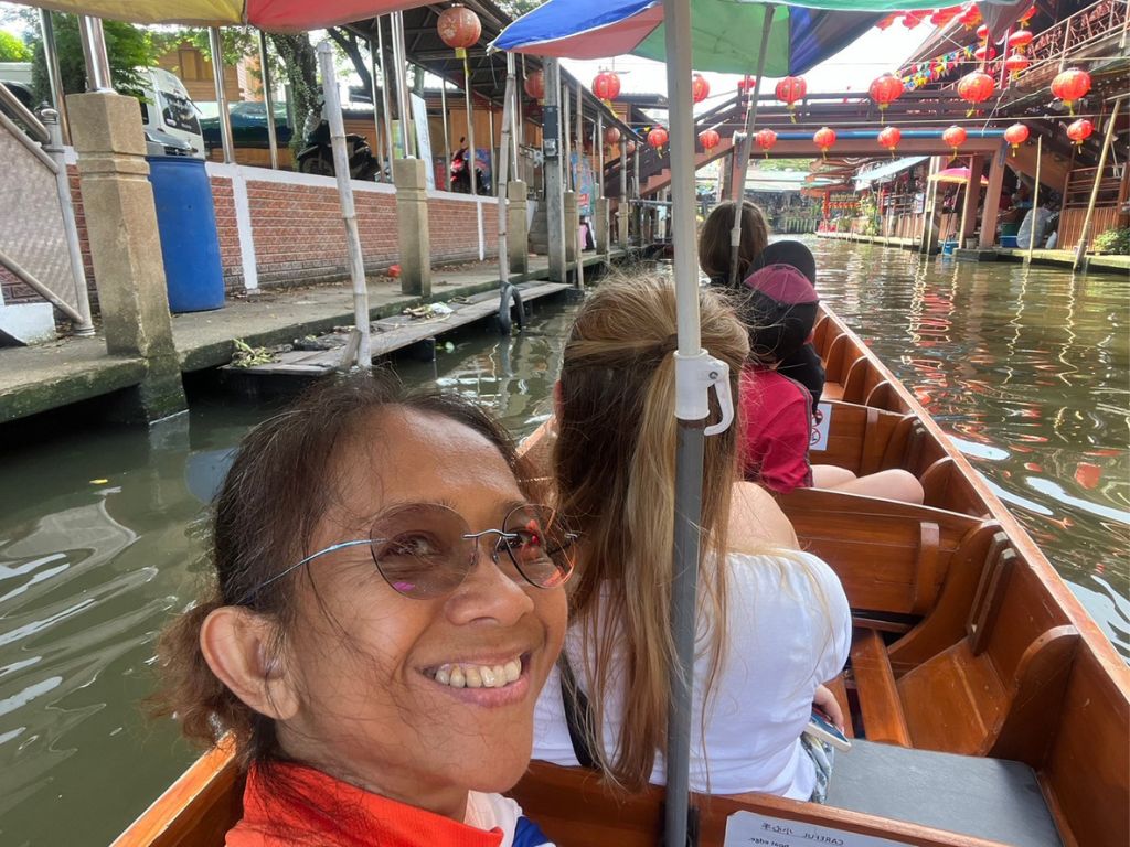 Boat ride through the canals at Amphawa Floating Market, the friendliest floating market near Bangkok
