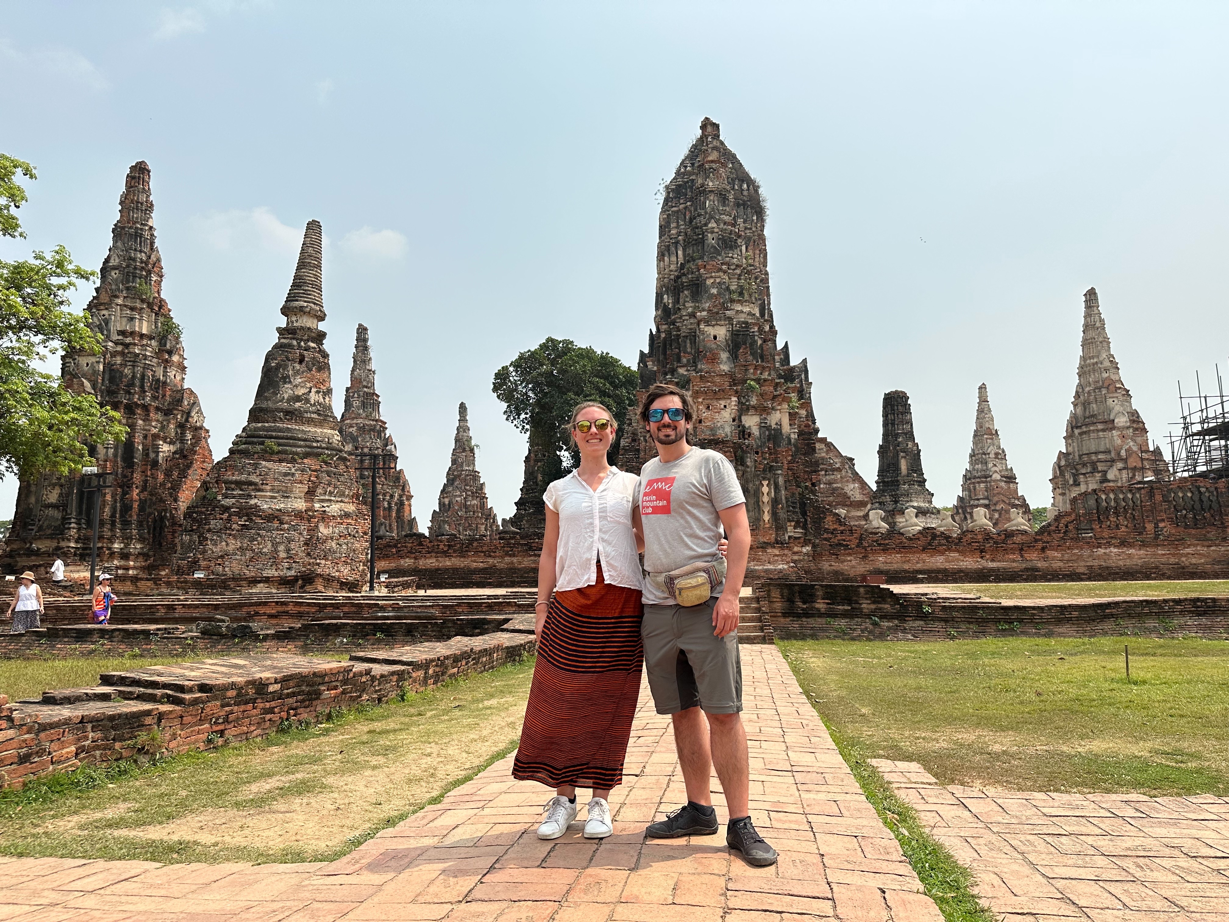 Ancient temple ruins in the UNESCO World Heritage city of Ayutthaya on the cycling tour