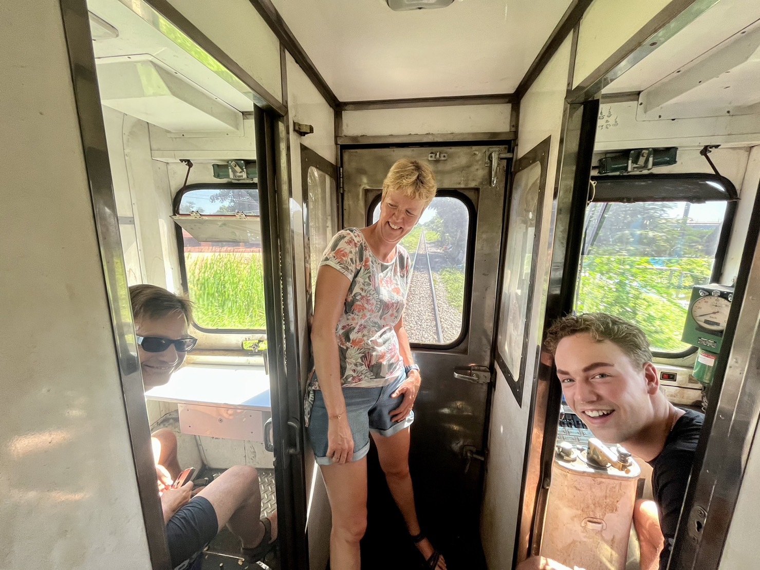 Riding the local train through Thai communities between Maeklong and Mahachai